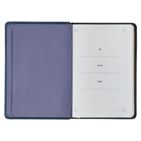 One Minute with God for Students Blue Faux Leather Devotional 