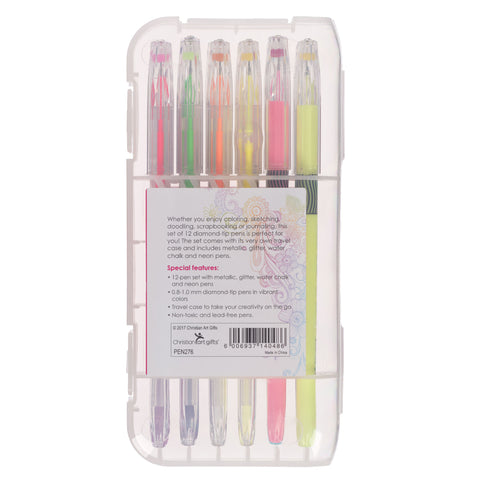 Assorted Gel Pen Set  - 12 pc