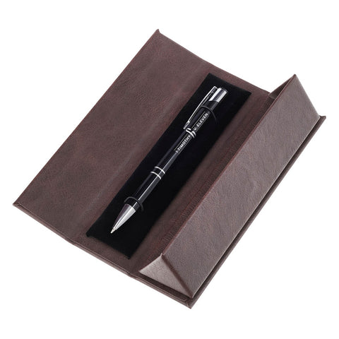 Man of God Black Gift Pen in Brown Prism Gift Box - 1 Timothy 6:11