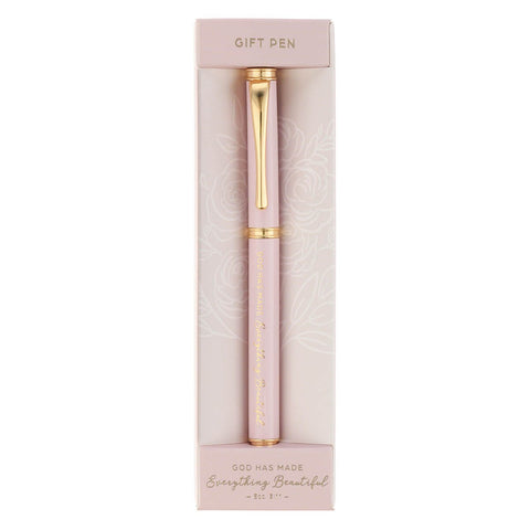 Everything Beautiful Blush Pink Gift Pen — Ecclesiastes 3:11