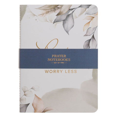 Pray More Worry Less 2-piece Large Prayer Notebook Set