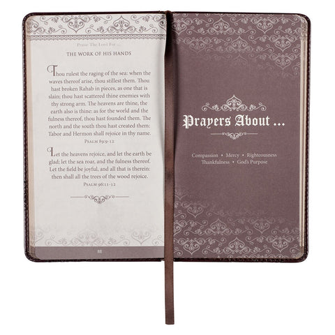 Prayers from the King James Version Brown Faux Leather Gift Book