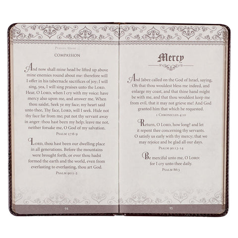 Prayers from the King James Version Brown Faux Leather Gift Book