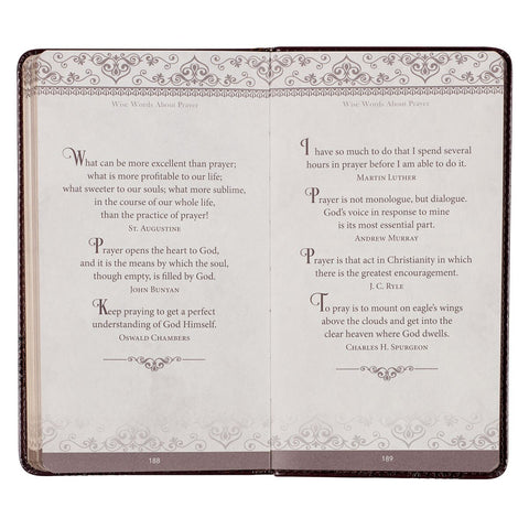 Prayers from the King James Version Brown Faux Leather Gift Book