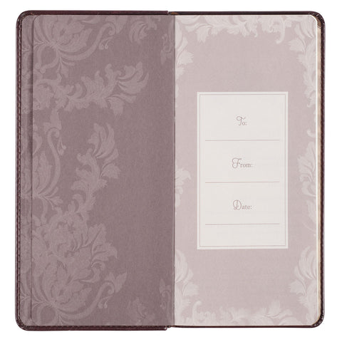 Promises to Strengthen Your Faith Brown Faux Leather Gift Book