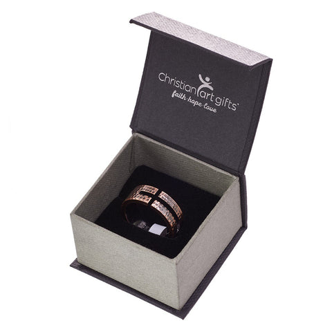 Cross Cutout - John 3:16 Men's Ring