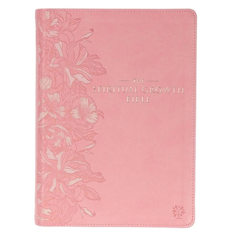 Pink Faux Leather Spiritual Growth Bible