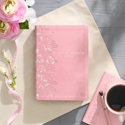 Pink Faux Leather Spiritual Growth Bible