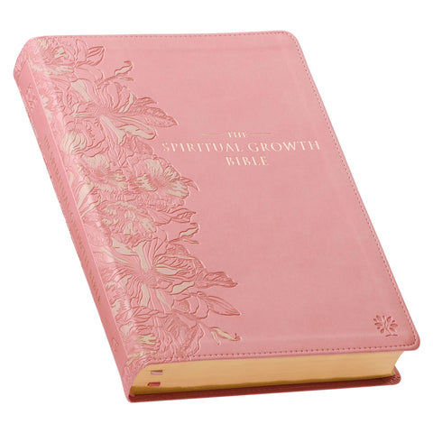 Pink Faux Leather Spiritual Growth Bible
