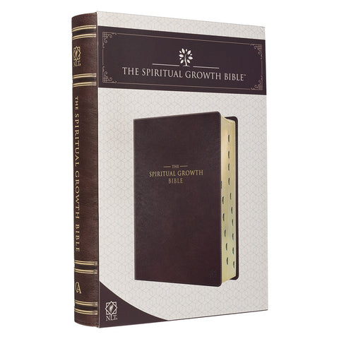 Espresso Brown Faux Leather Spiritual Growth Bible