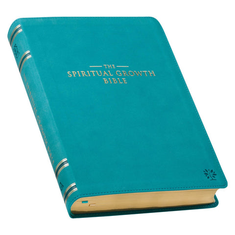 Teal Faux Leather Spiritual Growth Bible