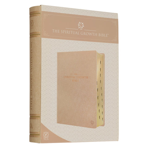 Pearlescent Taupe Faux Leather Spiritual Growth Bible