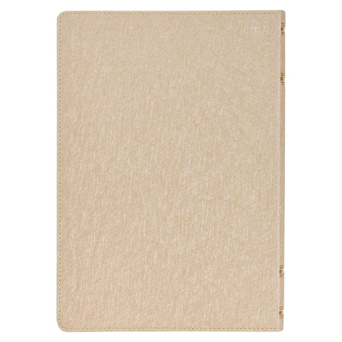 Pearlescent Taupe Faux Leather Spiritual Growth Bible