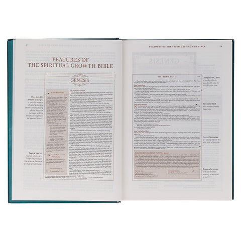 Teal Hardcover Spiritual Growth Bible