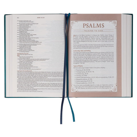 Teal Hardcover Spiritual Growth Bible