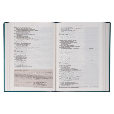 Teal Hardcover Spiritual Growth Bible