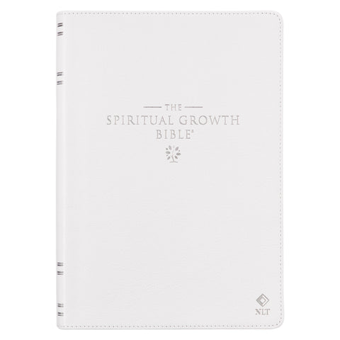 White Full Grain Leather Spiritual Growth Bible