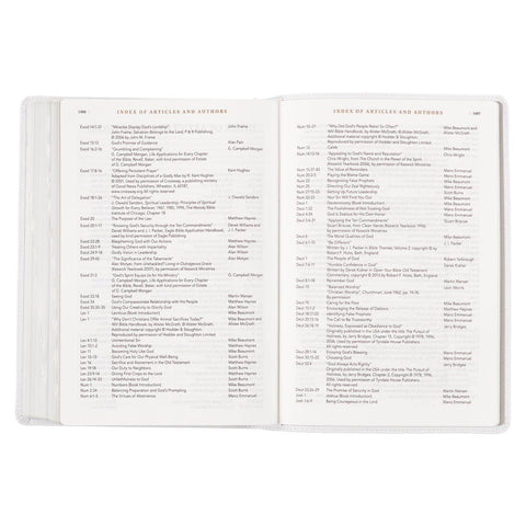 White Full Grain Leather Spiritual Growth Bible