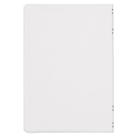 White Full Grain Leather Spiritual Growth Bible