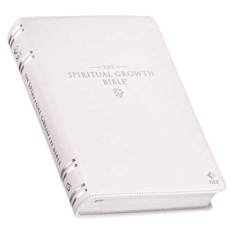 White Full Grain Leather Spiritual Growth Bible