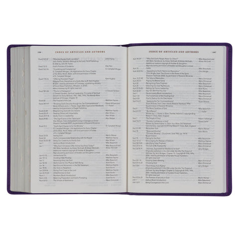 Purple Faux Leather Spiritual Growth Bible