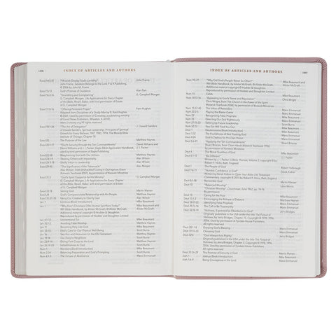 Dusty Mauve Faux Leather Spiritual Growth Bible