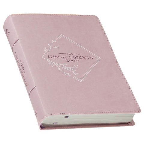 Dusty Mauve Faux Leather Spiritual Growth Bible