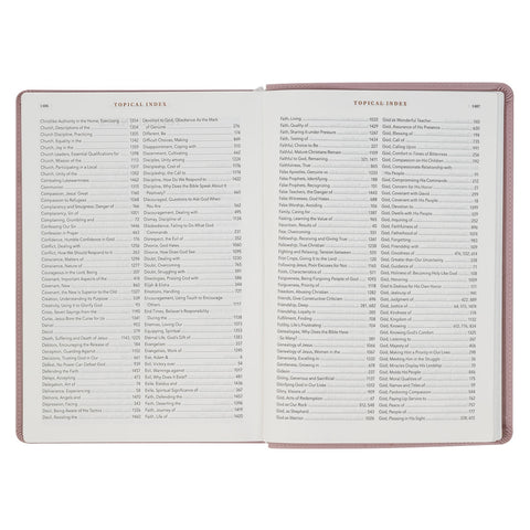 Dusty Mauve Faux Leather Spiritual Growth Bible