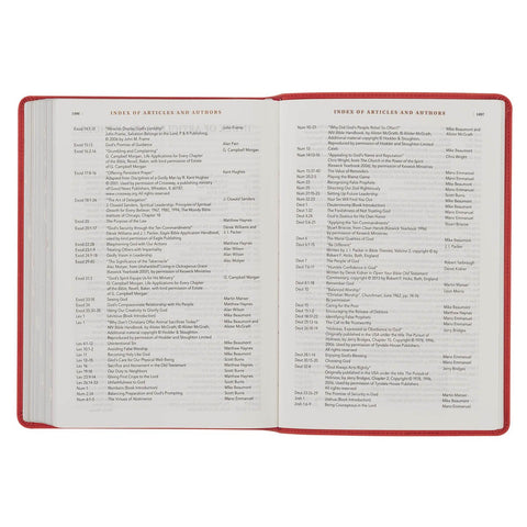 Coral Vine Faux Leather Spiritual Growth Bible