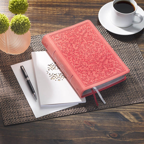 Coral Vine Faux Leather Spiritual Growth Bible