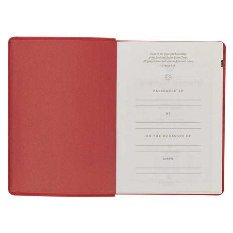 Coral Vine Faux Leather Spiritual Growth Bible