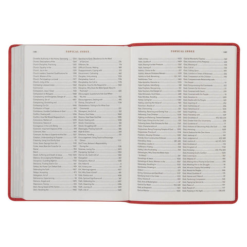 Coral Vine Faux Leather Spiritual Growth Bible