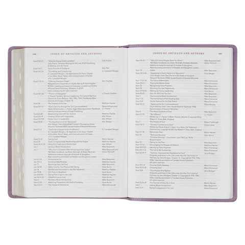 Plum Floral Faux Leather Spiritual Growth Bible