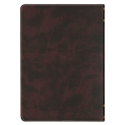 Brown and Blush Pink Faux Leather Spiritual Growth Bible