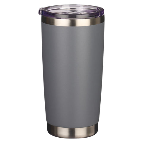 Walk By Faith Gray Stainless Steel Mug - 1 Corinthians 5:7