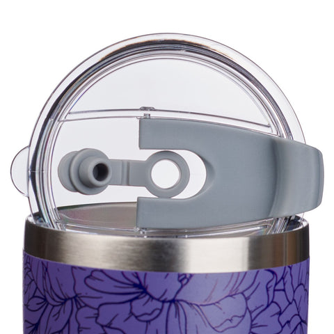 Noble Things Lavender Floral Stainless Steel Tumbler - Proverbs 31:29