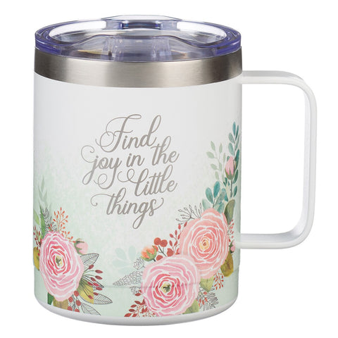 Find Joy Pink Floral Camp-style Stainless Steel Mug