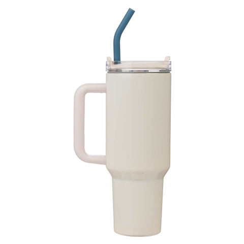 Sweet Friendship Stainless 40 oz Stainless Steel Travel Tumbler with Straw - 27:9