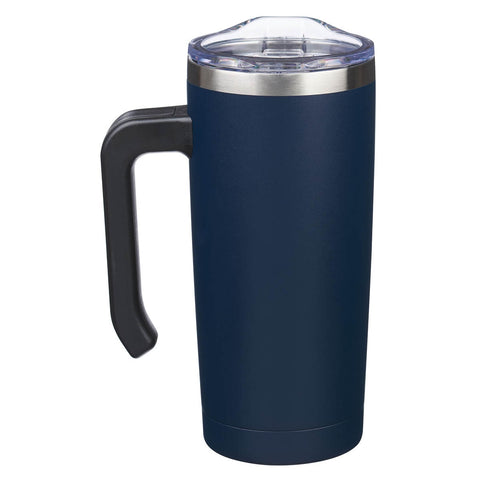The Plans for You Navy Stainless Steel Travel Mug with Handle - Jeremiah 29:11