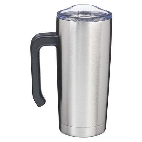 Man of God Stainless Steel Travel Mug with Handle - 1 Timothy 6:11