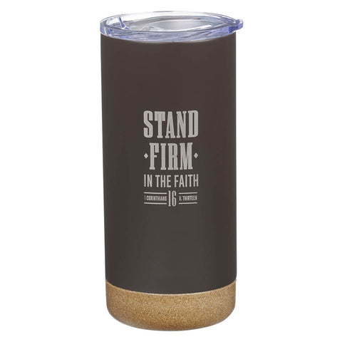 Stand Firm in the Faith Espresso-brown Stainless Steel Tumbler - 1 Corinthians 16:13