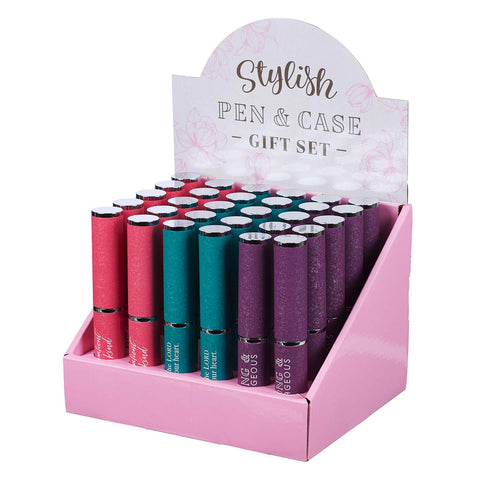 Stylish Pen & Case Sets 10 x 3 Designs