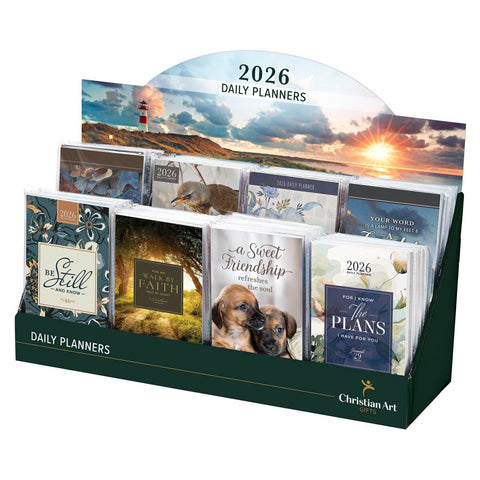 Pre-packed 2026 Small Daily Planner Merchandiser