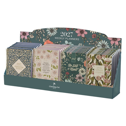 Pre-packed 2027 Spiral Weekly Planner Merchandiser