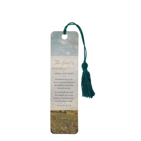 Psalm 23 Serene Pasture Bookmark with Tassel - Psalm 23:1-3