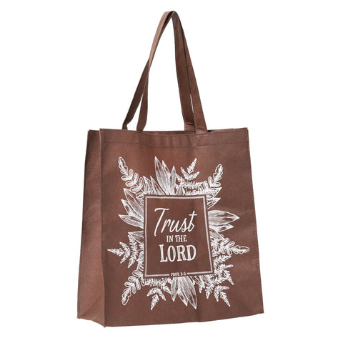 Trust In The Lord Brown Tote Bag - Proverbs 3:5