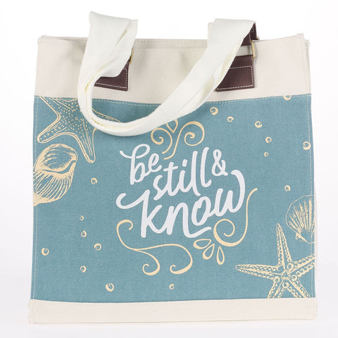 Be Still Canvas Tote Bag - Psalm 46:10