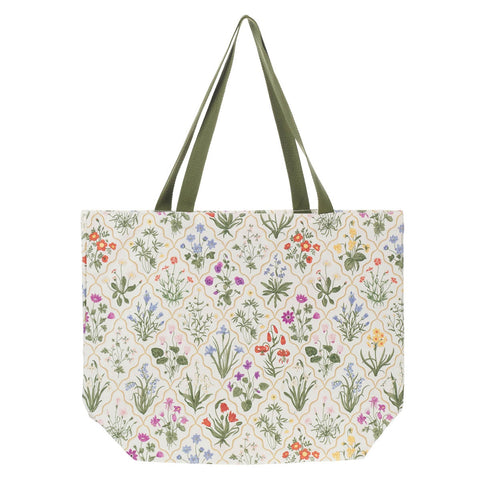 My Grace is Sufficient Floral Tapestry Canvas Tote Bag