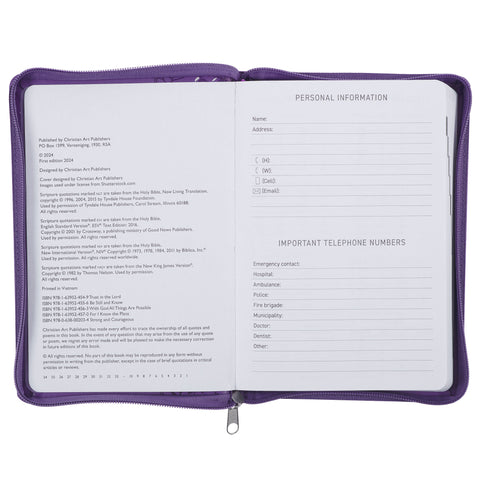 Be Still and Know 2025 Executive Planner with Zipper Closure - Psalm 46:10