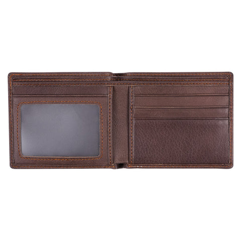 Wings Like Eagles Dark Brown Genuine Leather Wallet - Isaiah 40:31